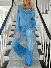 Women's Vintage Loose Denim Casual Set