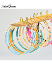 Bohemian Colorful Rice Bead Earrings