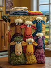 Cute Sheep Quilted Laundry Basket
