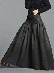Casual Maxi Denim Skirt