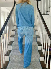 Women's Vintage Loose Denim Casual Set