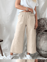 Women's Striped Pocket Casual Trousers