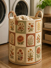 Autumn Botanical Quilted Laundry Basket
