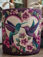 Hummingbird Heaven Quilted Laundry Basket