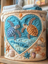 Sea Turtle Quilted Laundry Basket