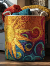 Hippie Sun Quilted Laundry Basket