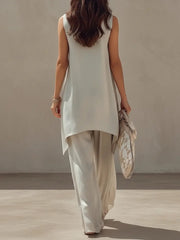 Women's Minimalist High-end Draped Set