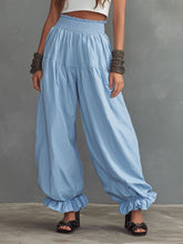 Women's Simple High-Waisted Solid-Color Balloon Pants