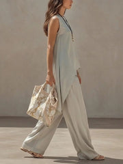 Women's Minimalist High-end Draped Set