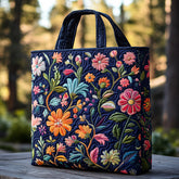 Wild Bloom Quilted Tote Bag