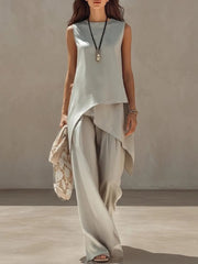 Women's Minimalist High-end Draped Set