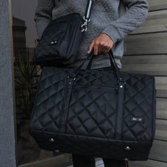 PREMIUM BLACK QUILTED DUFFLE BAG + FREE GIFT