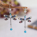 Color Diamond Dragonfly Earrings