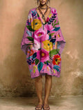 Women's Floral Print Casual Pocket Dress