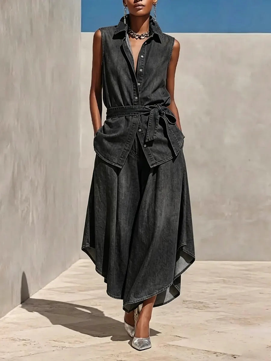Women's Minimalist Designer Denim Set