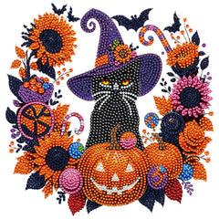 Halloween Pumpkin Diamond kit DIY Portable Pendant