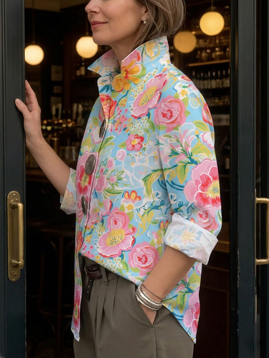 Women's Floral Print Casual Shirt