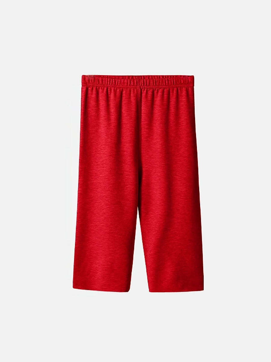 Women Winter Warm Pure Color High-Waist Short Leggings