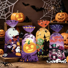 50pcs Halloween Candy Bags Trick-or-Treating Baking Bags