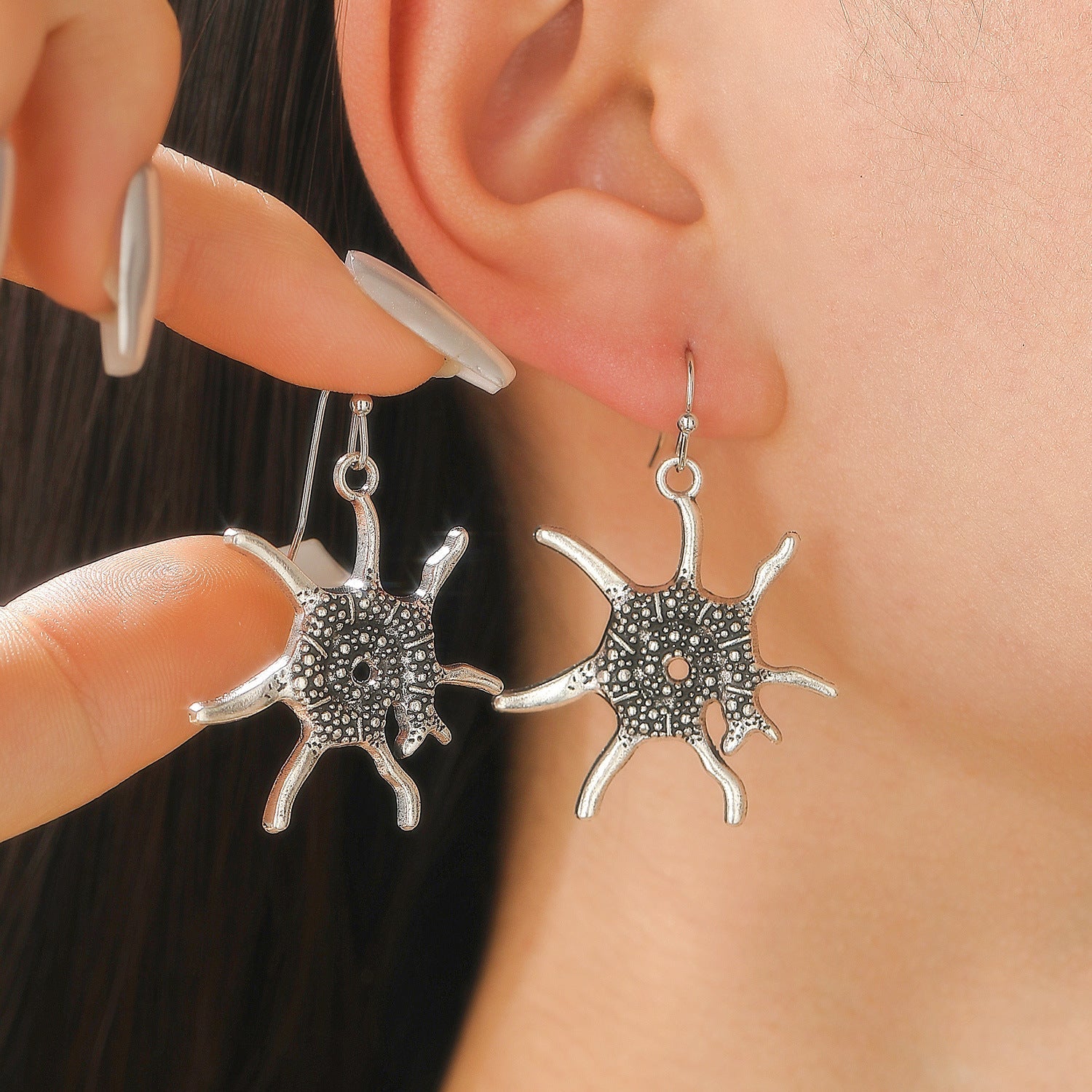 Ancient Silver Dolphin Earrings