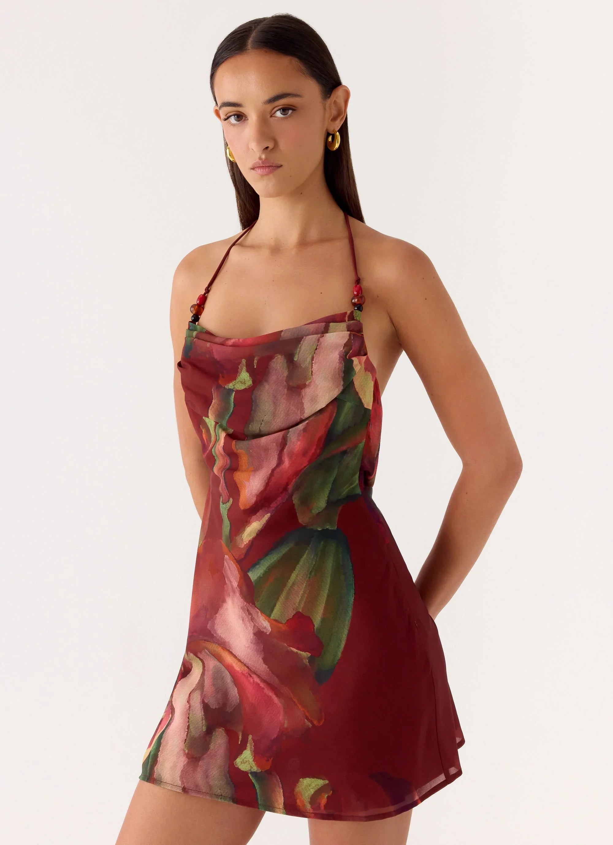 Camilla Cowl Mini Dress - Cuba Cuba