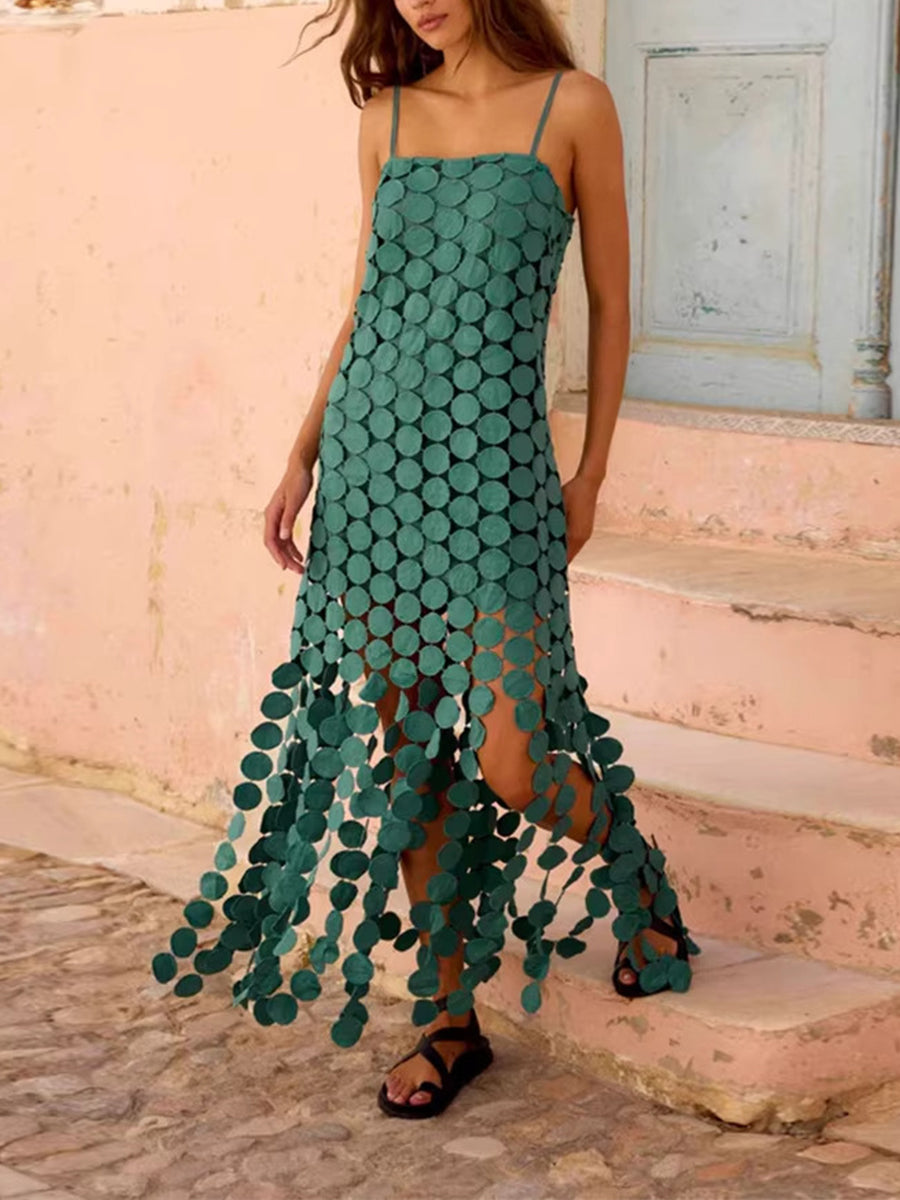 Stylish And Elegant Snake-print Chiffon Dress With Ruffled Collar