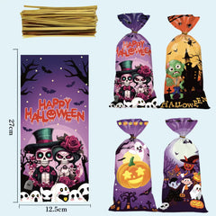 50pcs Halloween Candy Bags Trick-or-Treating Baking Bags