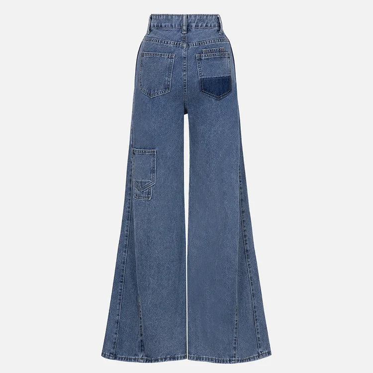 Stylish Light Blue High-Waisted Flared Jeans for a Chic Look