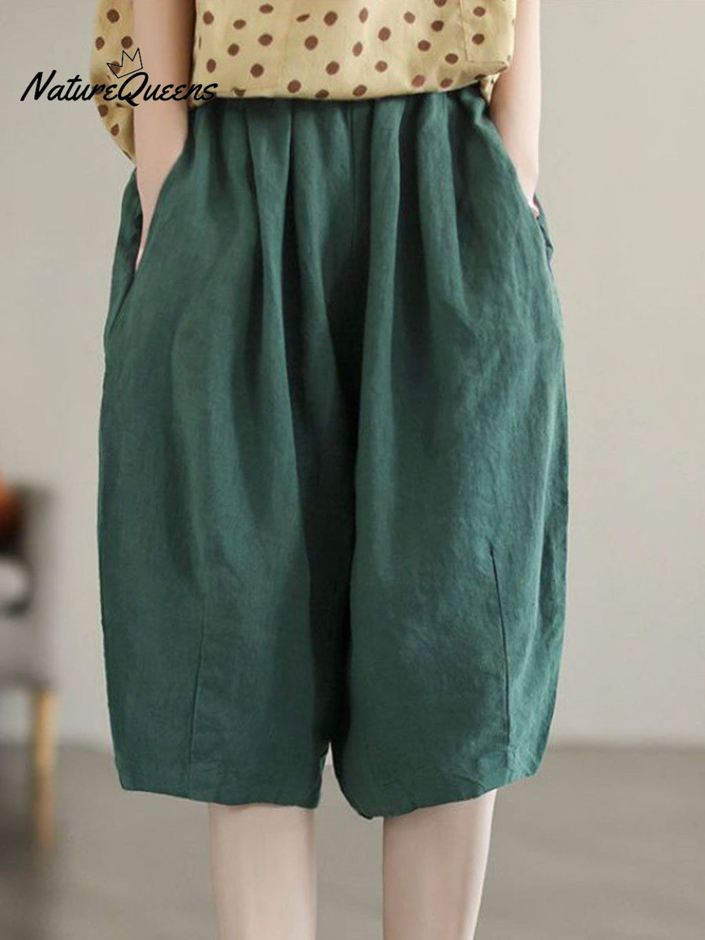 Women's Retro Solid Color Loose Summer Cotton And Linen Casual Pants