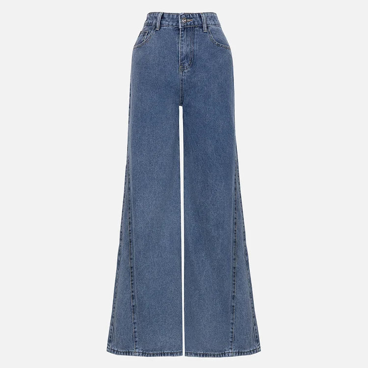 Stylish Light Blue High-Waisted Flared Jeans for a Chic Look