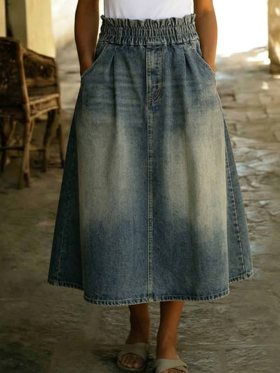 Women's Casual Loose Denim Skirt