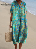 Women'sRetroArt PrintCasual Dress
