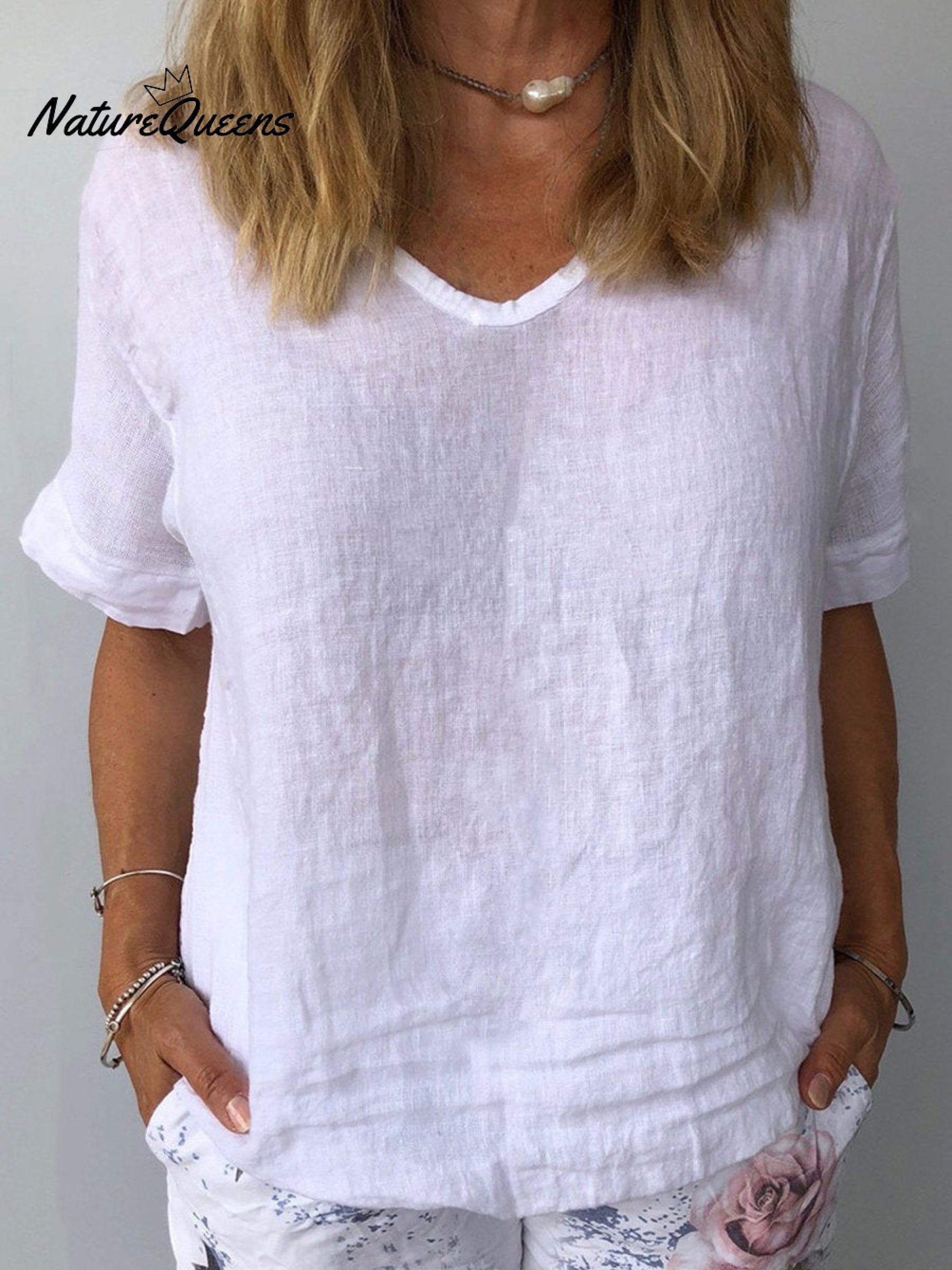 Women's Cotton & LinenCasual Top