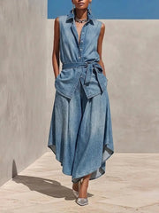 Women's Minimalist Designer Denim Set