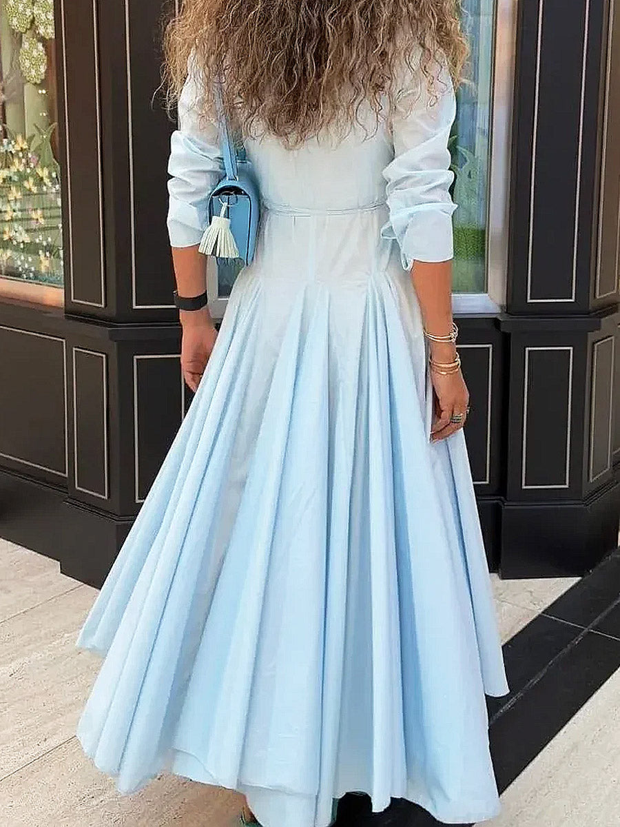 Women's Fashion Art Casual Stylish Long Sleeve Comfortable Shirt Dress