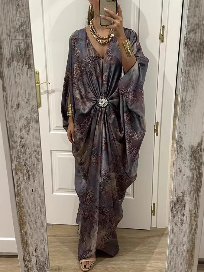 Women's Designer Batwing Sleeve Mid-length Dress
