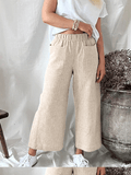 Women's Striped Pocket Casual Trousers