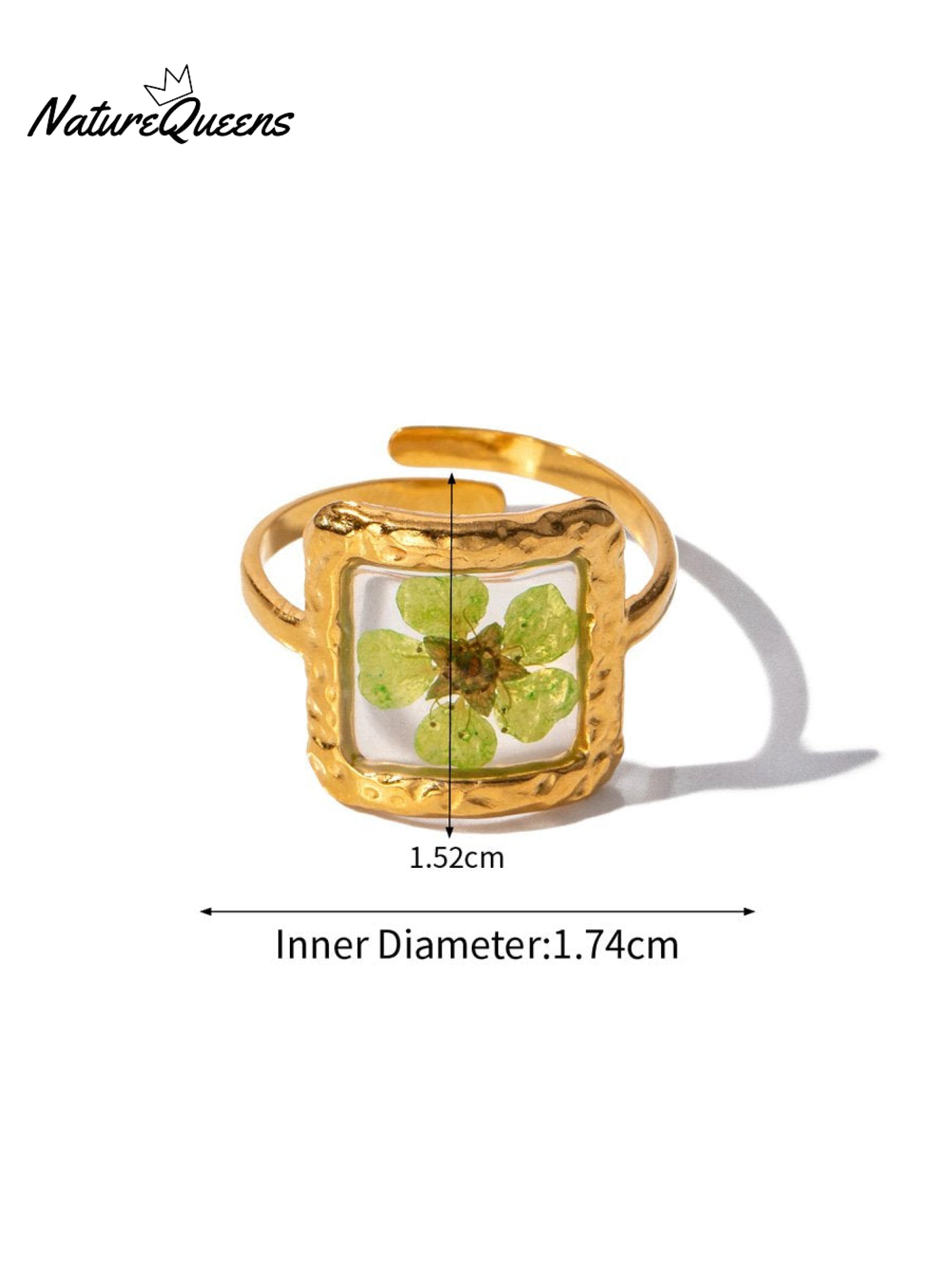 Aeon Flower Stainless Steel Ring