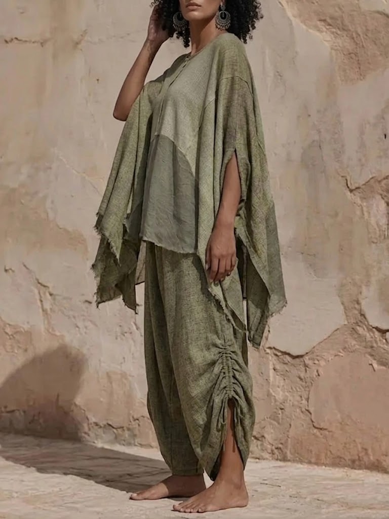 Women's Linen Loose Lazy Ethnic Style Outfit