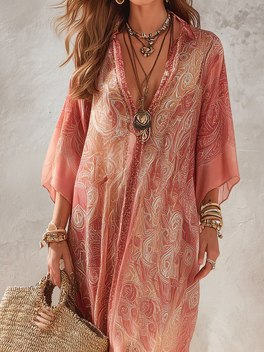 Women's Floral Art Print Casual Stylish Comfortable Dress