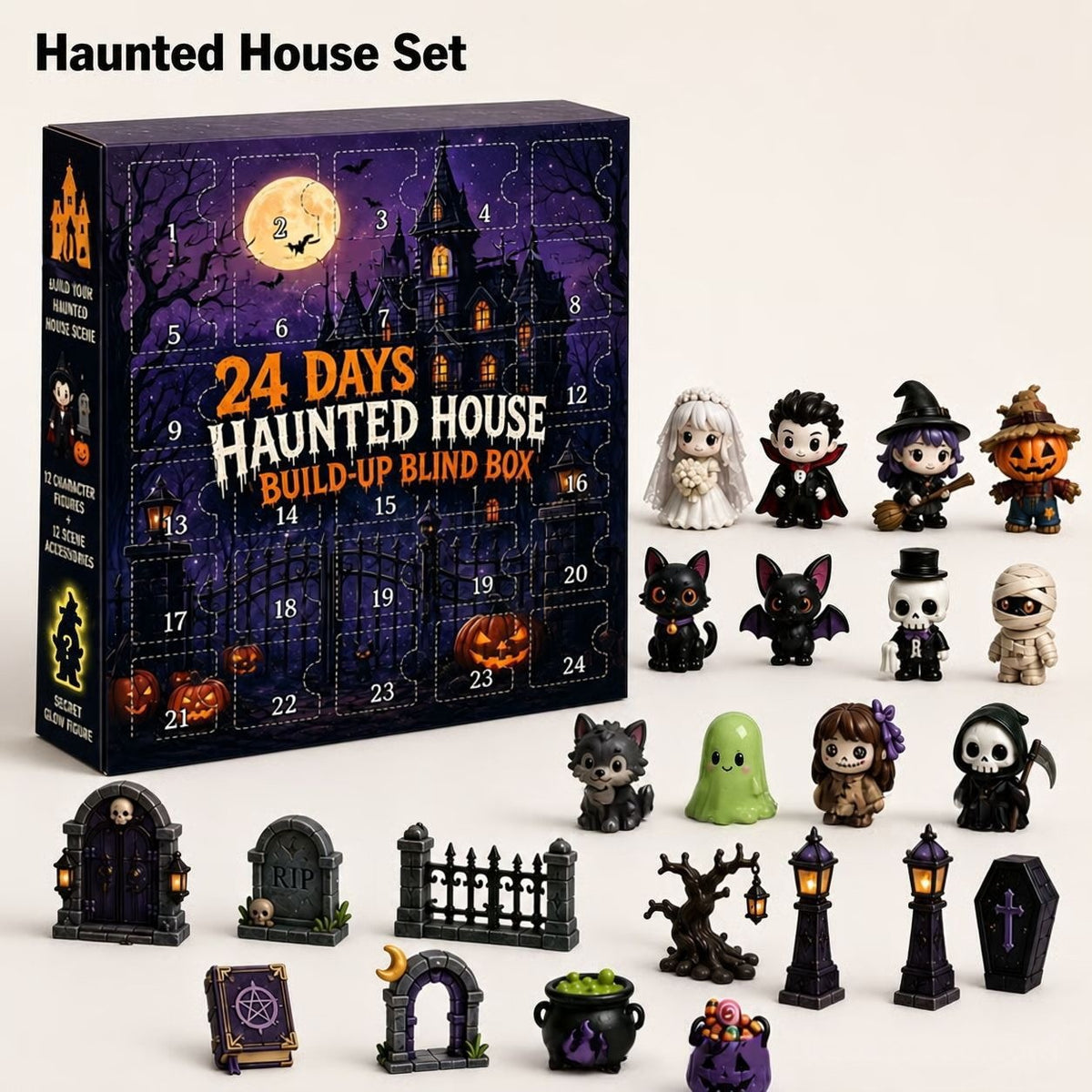 2026 Halloween 24Days Little Reaper Advent Calendar(26 * 18 * 3CM)