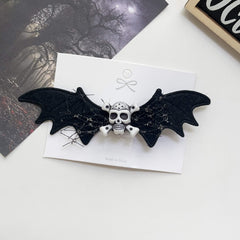 2pcs Halloween Skull Bat Hairpin