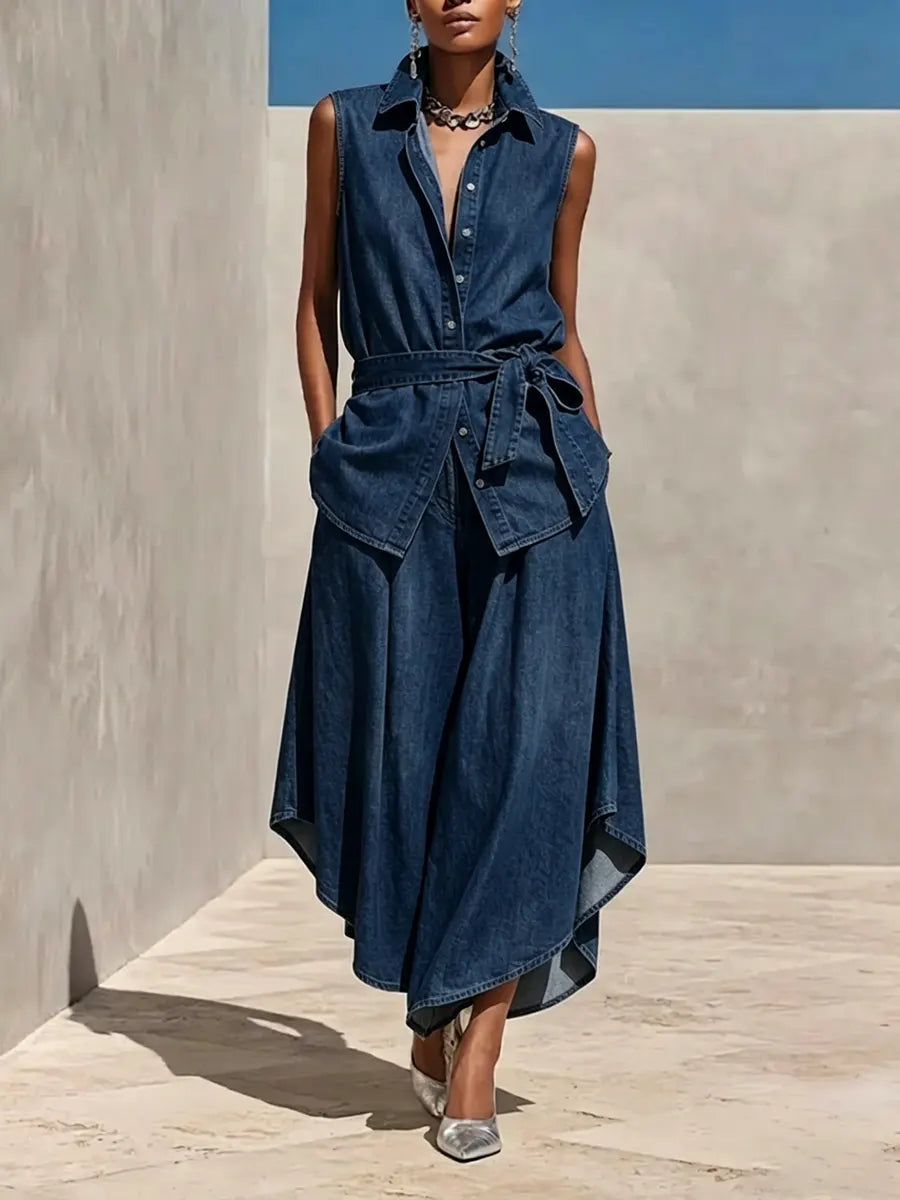 Women's Minimalist Designer Denim Set