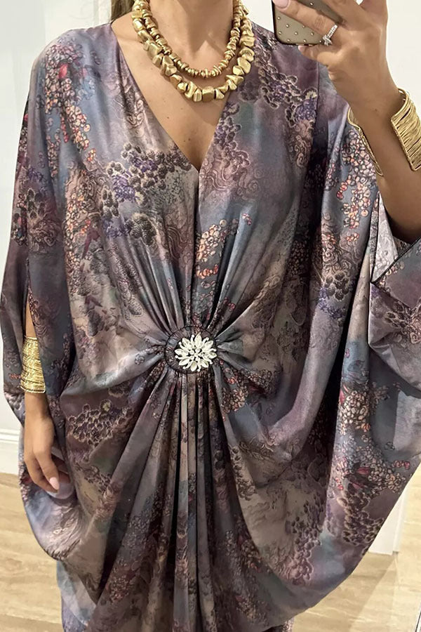 Women's Designer Batwing Sleeve Mid-length Dress