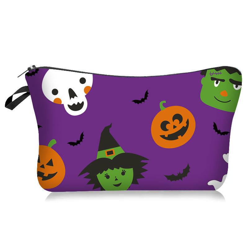 Nailhour Cute Purple Halloween Makeup Bag