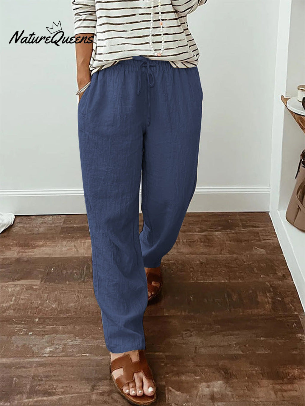 Women'sCotton And Linen Casual Pants