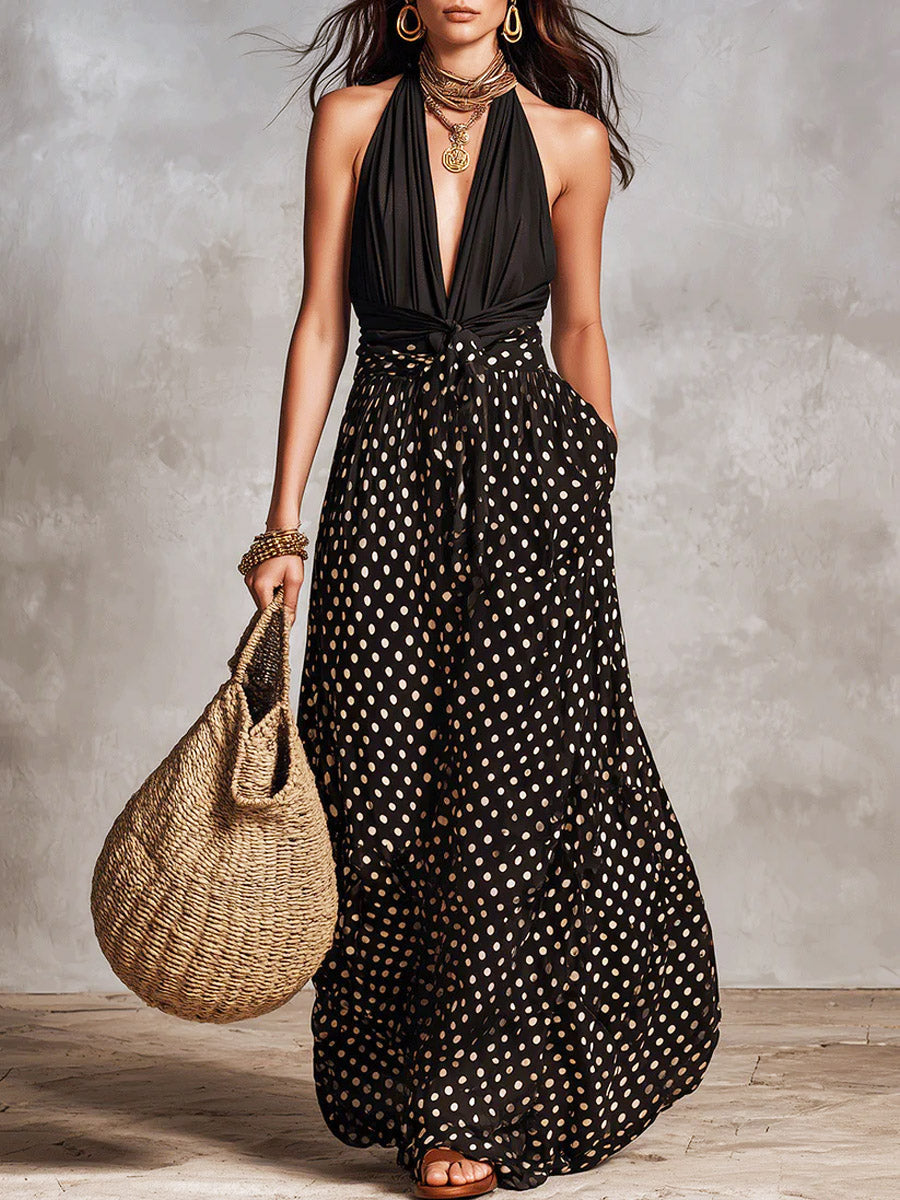Women's Retro Polka Dot Pattern Art Casual Stylish Comfortable Dress