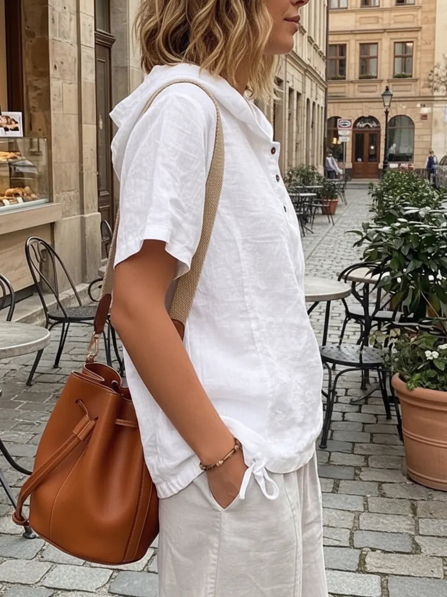 Women's Casual Linen Short-sleeve Shirt