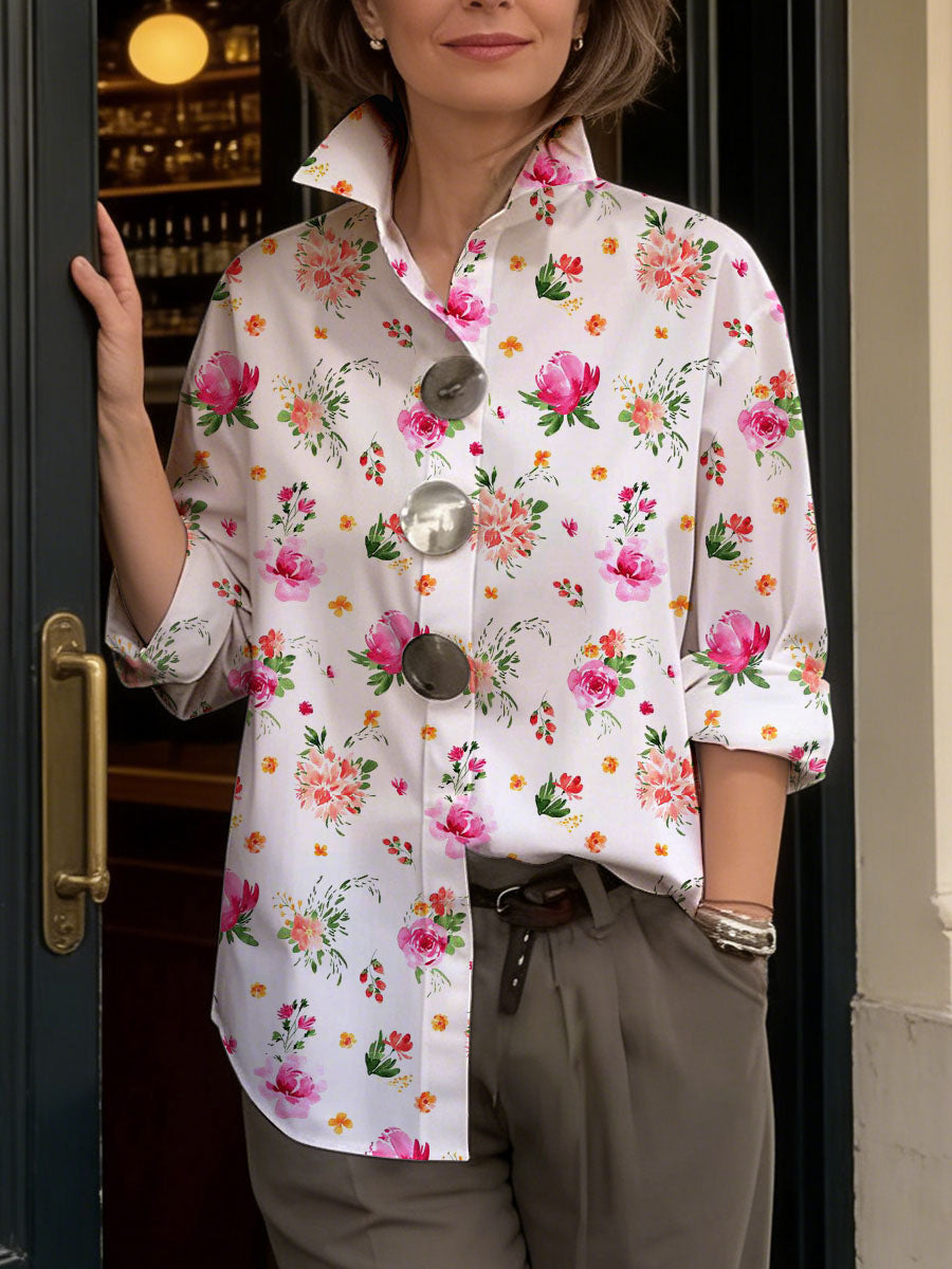Women's Floral Print Casual Shirt