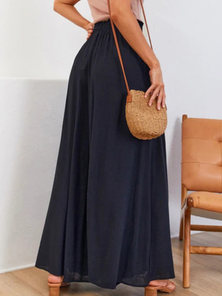 Women's Casual High-waisted Wide-leg Loose-fit Fashion Trousers